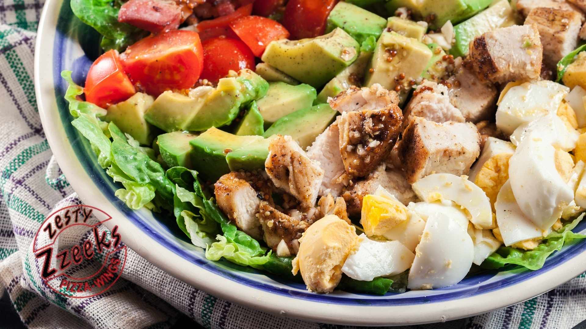 Zesty Zzeeks Pizza - Blog - Fresh and Flavorful Zzeeks’ Salads - Cobb Salad